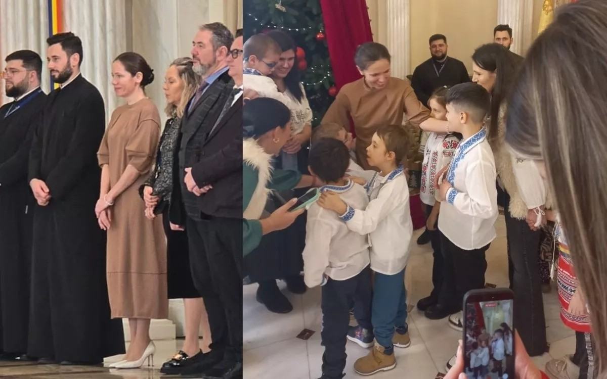 Prima doamna Mirabela Gradinaru a primit colindatori cu ochii in lacrimi la Palatul Cotroceni. Nicusor Dan nu a fost "acasa"