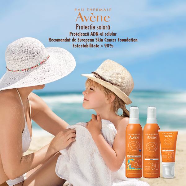 Protectie solara sigura pentru tine si familia ta cu Avene Sun Care