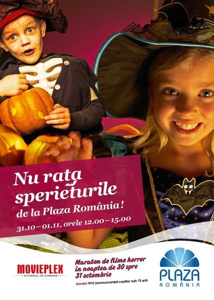 Halloween aduce la Plaza Romania un maraton de filme horror si distractii pentru cei mici