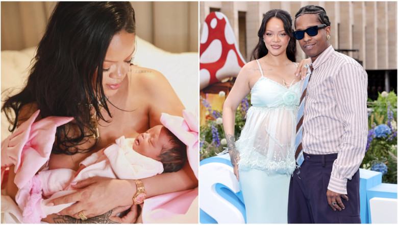 Rihanna a aparut pentru prima data cu fiica ei, Rocki, pe coperta unei reviste. Cum arata micuta si cu cine seamana