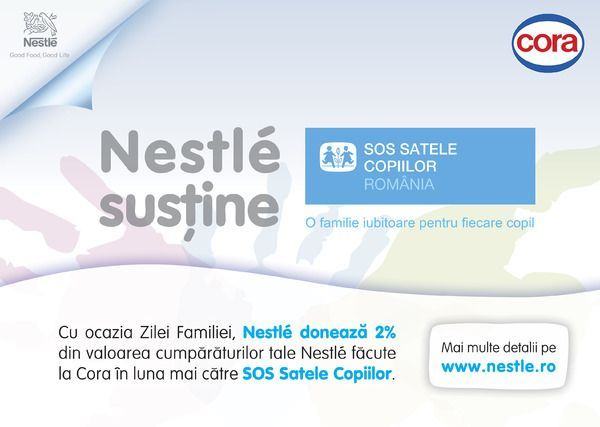 15 mai: De Ziua Internationala a Familiei, Nestlé vine in sprijinul Organizatiei SOS Satele Copiilor Romania