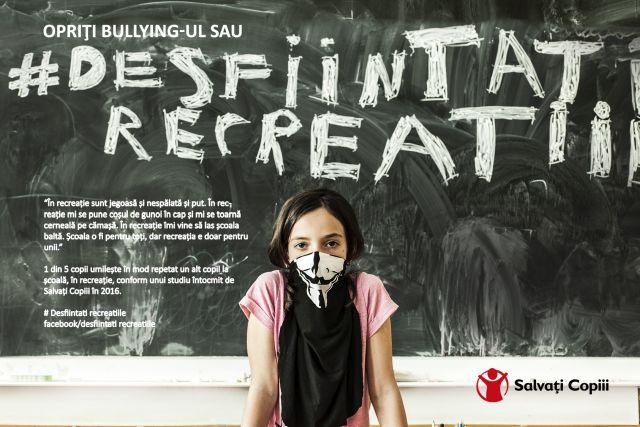 Salvati Copiii Romania lanseaza campania Opriti bullying-ul sau desfiintati recreatiile!