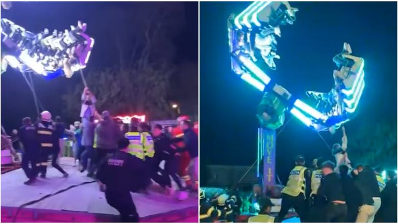 Carusel blocat la un eveniment din Caransebes: 17 copii au ramas suspendati, mai multi au ajuns la spital