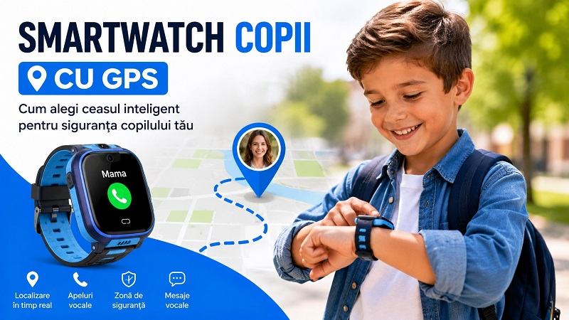 Smartwatch copii cu GPS: Cum alegi cel mai bun ceas inteligent pentru siguranta copilului