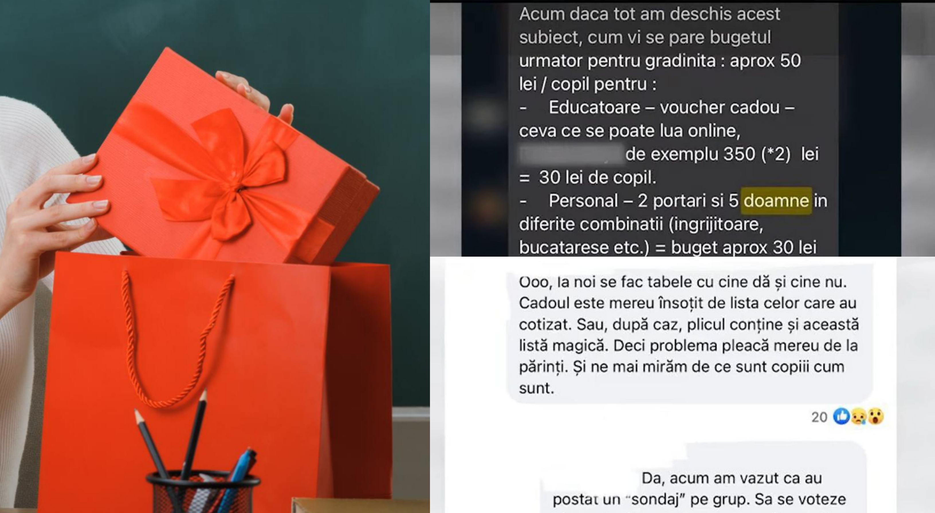 Cadourile de Craciun pentru profesori ajung si la 1000 de euro in unele scoli! Parintii care nu dau bani, sunt „parati” la doamna
