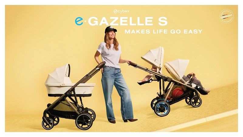 Caruciorul e-GAZELLE S de la Cybex face viata mai usoara pentru parinti