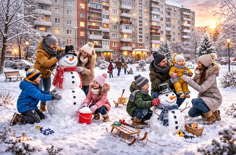 Jocuri in zapada pentru copii: omul de zapada si beneficiile pentru motricitate, creativitate si emotii