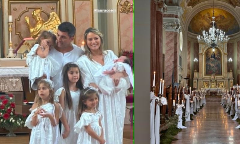 Rochia purtata de Laura Cosoi la botezul fiicei sale a atras toate privirile. Cum s-a imbracat vedeta la crestinarea Ninei
