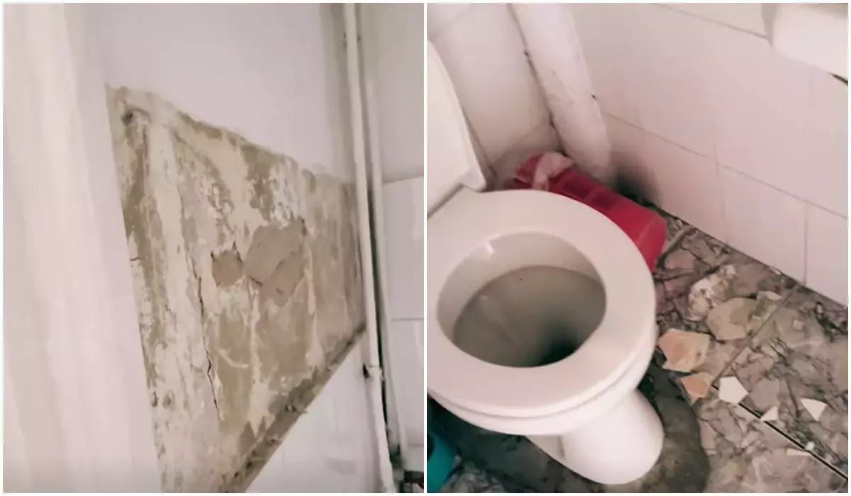 Palatul Copiilor din Arad, pericol public. O placa de faianta a cazut in capul unei fetite de 6 ani