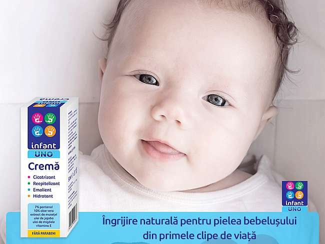 Infant UNO Crema - ingrijire naturala pentru pielea bebelusului din primele clipe de viata