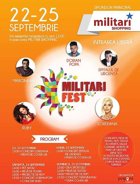 Militari Fest - Festival de buna dispozitie pentru bucuresteni, in aer liber: teatru, concerte, sport