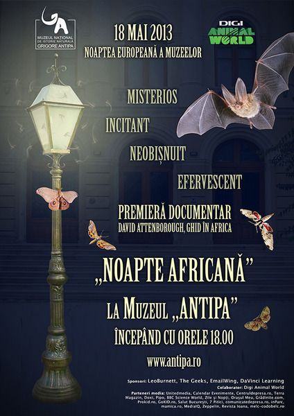 Noapte africana la  Antipa, cu ocazia editiei 2013 Noptii Europene a Muzeelor