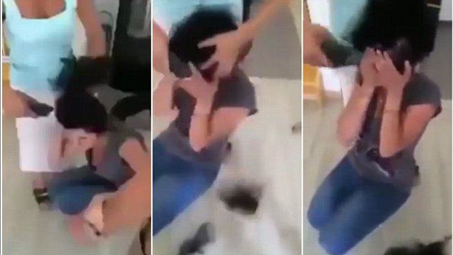 VIDEO. O mama si-a ras fiica in cap, in timp ce aceasta plangea de durere