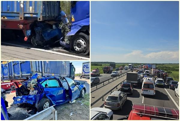 Ce facea soferul de TIR in momentul in care a produs accidentul teribil de pe A1. Un copil de 10 ani a murit in masina strivita