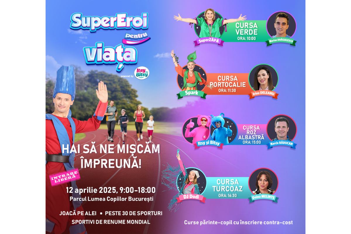 Copiii si parintii pot fi SuperEroi pentru Viata alaturi de campioni de renume mondial