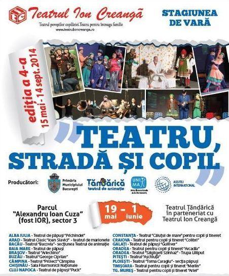 Teatrul Ion Creanga participa la Festivalul Teatru, Strada si Copil