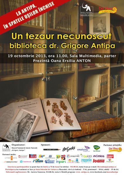 Conferinta: Un tezaur necunoscut - biblioteca dr. Grigore Antipa