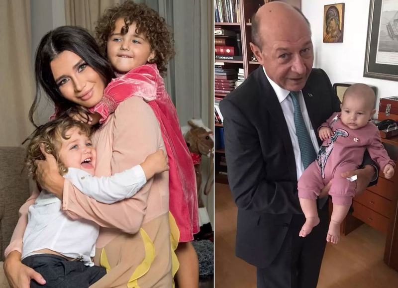 Traian Basescu, mandru de fiica lui, Elena, mama singura a trei copii: 