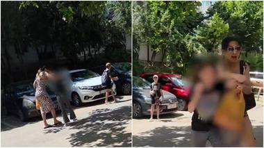 Ce a spus la audieri femeia filmata in timp ce isi agresa fiica la Constanta. Fetita si fratele ei au fost preluati de Protectia Copilului