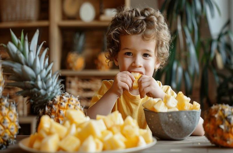 Ananasul in alimentatia copiilor: gustare sanatoasa si nutritiva