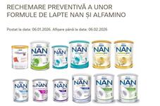 Alerta ANSVSA: lapte praf...