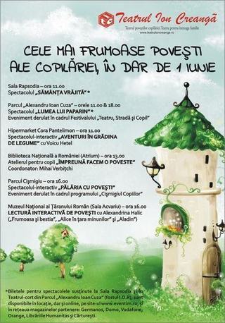 Teatrul Ion Creanga isi sarbatoreste tinerii spectatori - 1 Iunie