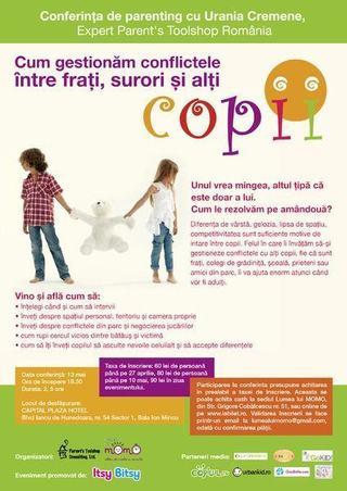 Conferinta de parenting - Cum gestionam conflictele intre frati, surori si alti copii