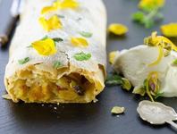 Strudel cu orez si caise