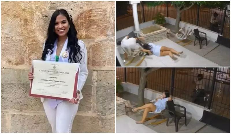 Imagini cutremuratoare: o tanara insarcinata este impuscata pe terasa locuintei sale, sub privirile mamei