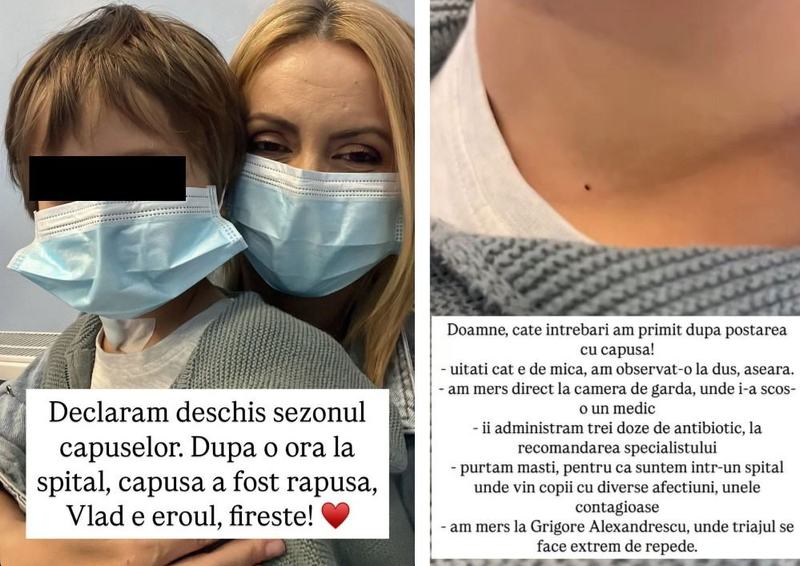 Simona Gherghe, de urgenta la spital cu fiul ei dupa ce a fost muscat de o capusa: 