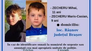 Maris si Mihai, cei doi frati disparuti din Rasnov, au fost gasiti. Unde au petrecut noaptea