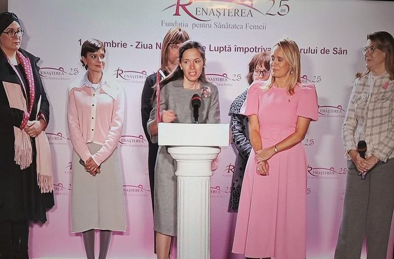 Mirabela Gradinaru, Prima Doamna a Romaniei, sprijina lupta impotriva cancerului de san: Palatul Cotroceni iluminat in roz pe 1 octombrie