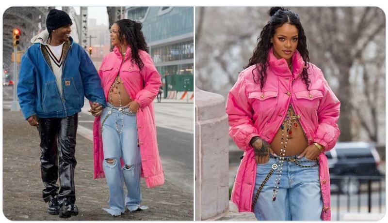 Rihanna este insarcinata! Si-a expus burtica de gravida in timpul unei plimbari alaturi de iubitul ei A$AP Rocky