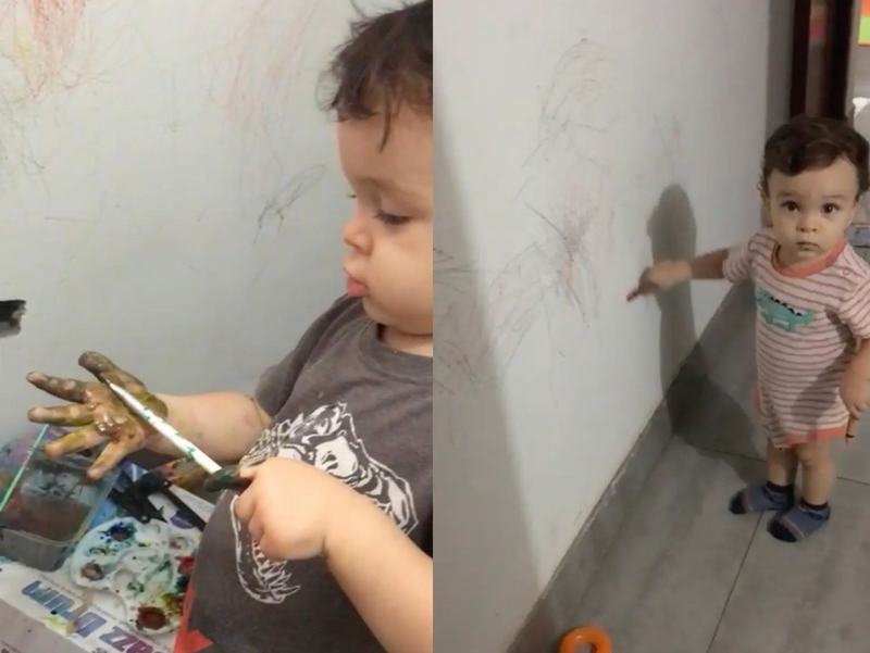 Si-a lasat copilul sa deseneze pe pereti cand era mic, iar ce a urmat depaseste orice imaginatie