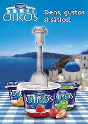 OIKOS, iaurturi cu continut ridicat de proteine pe pat de fructe