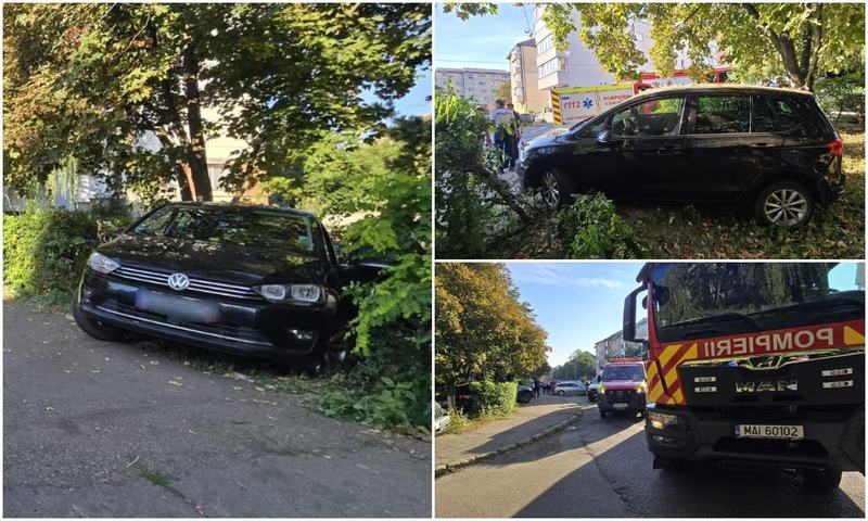 Familie cu doi copii, spulberata de o masina pe trotuar in Suceava. Mergeau spre scoala in prima zi de cursuri