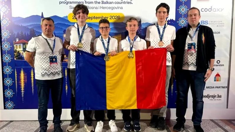 Elevii romani au luat aur pe linie la informatica. Romania, locul 1 pe natiuni la Balcaniada pentru juniori