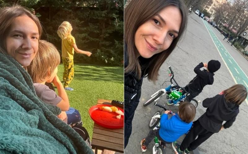 Adela Popescu si Radu Valcan, vacanta departe de agitatia orasului. Ce au facut cei trei baieti la Susani: 