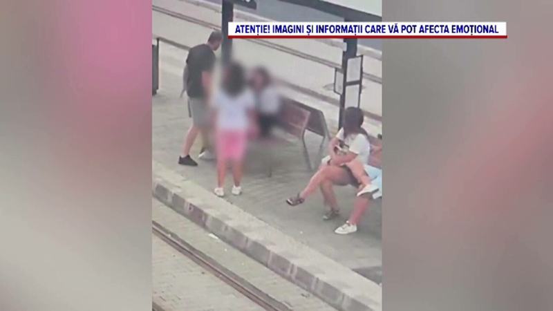 Scene cutremuratoare intr-o statie de tramvai din Resita. Doua adolescente au fost batute de un barbat