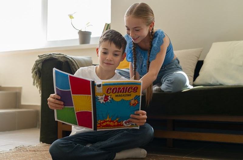 Educatie prin benzi desenate. Metoda moderna care ajuta copiii sa retina mai bine