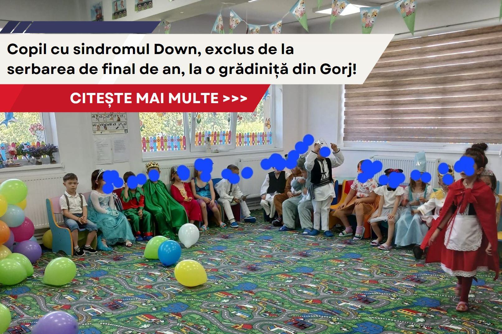 Copil cu sindromul Down, exclus de la serbarea de final de an, la o gradinita din Gorj