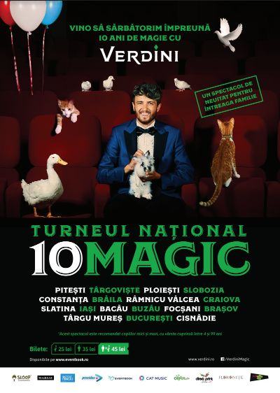 Verdini te invita sa vezi live magie adevarata in Turneul National 10magic